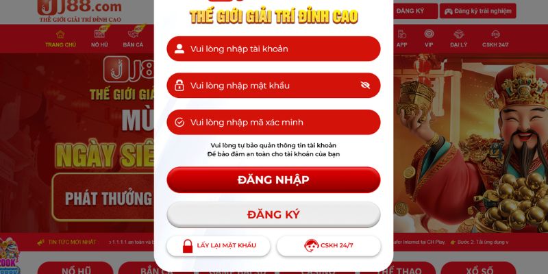 Đăng nhập trang chủ J88 với 4 bước an toàn